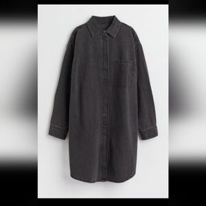 H&M Black Oversized Denim Dress Size 3XL